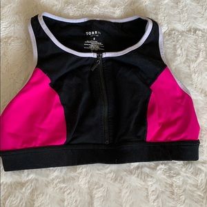 Torrid front zip sports bra